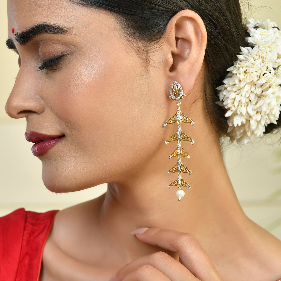 Alpana Regal Sheen Dangler Earrings | SHOBITAM