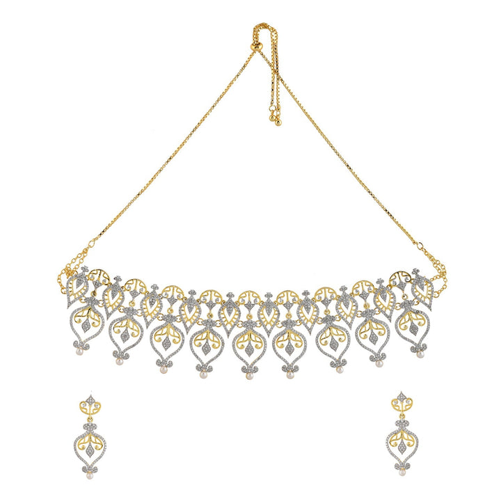 Alpana Regal Paisley Petals Necklace Set | SHOBITAM