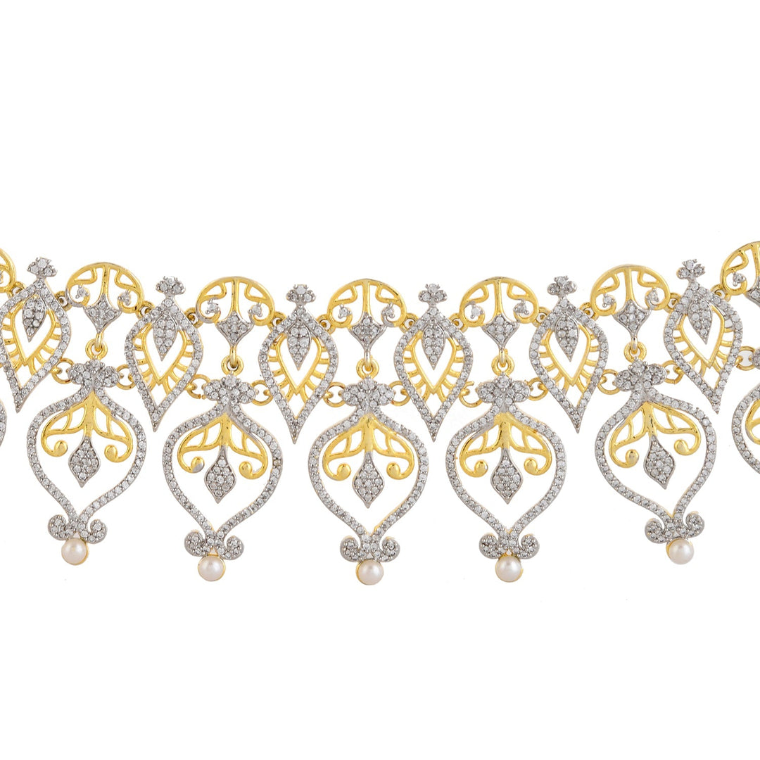 Alpana Regal Paisley Petals Necklace Set | SHOBITAM