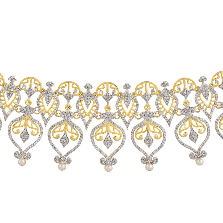 Alpana Regal Paisley Petals Necklace Set | SHOBITAM