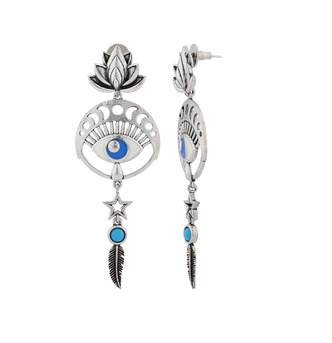 Boho Tribe Bohemian Phases oxidised Earrings For Women | SHOBITAM