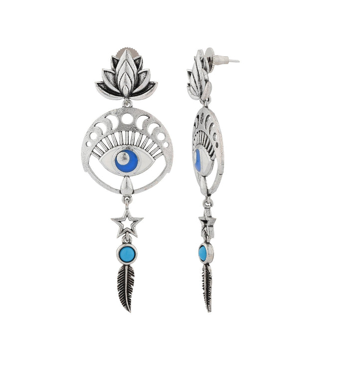 Boho Tribe Bohemian Phases oxidised Earrings For Women | SHOBITAM