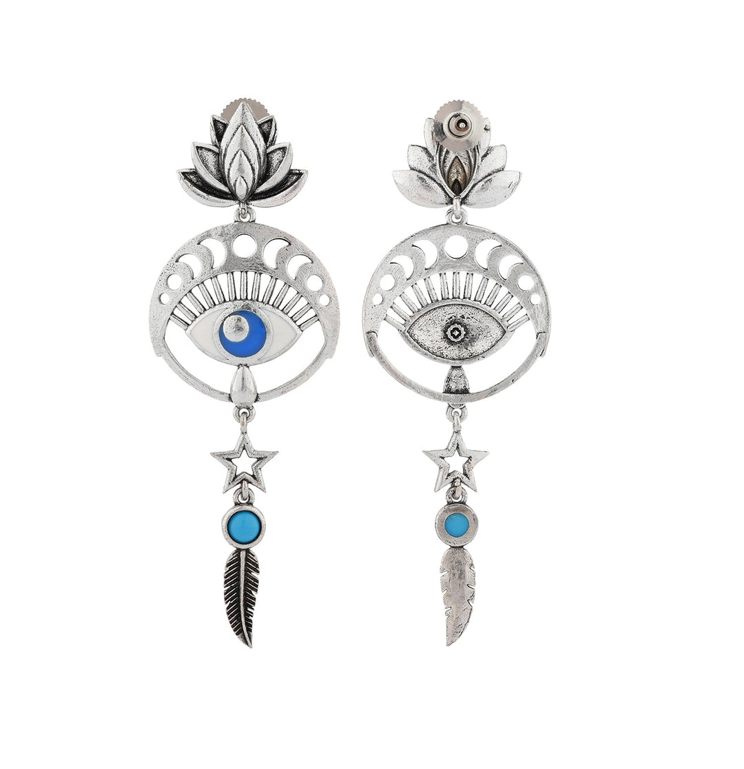 Boho Tribe Bohemian Phases oxidised Earrings For Women | SHOBITAM