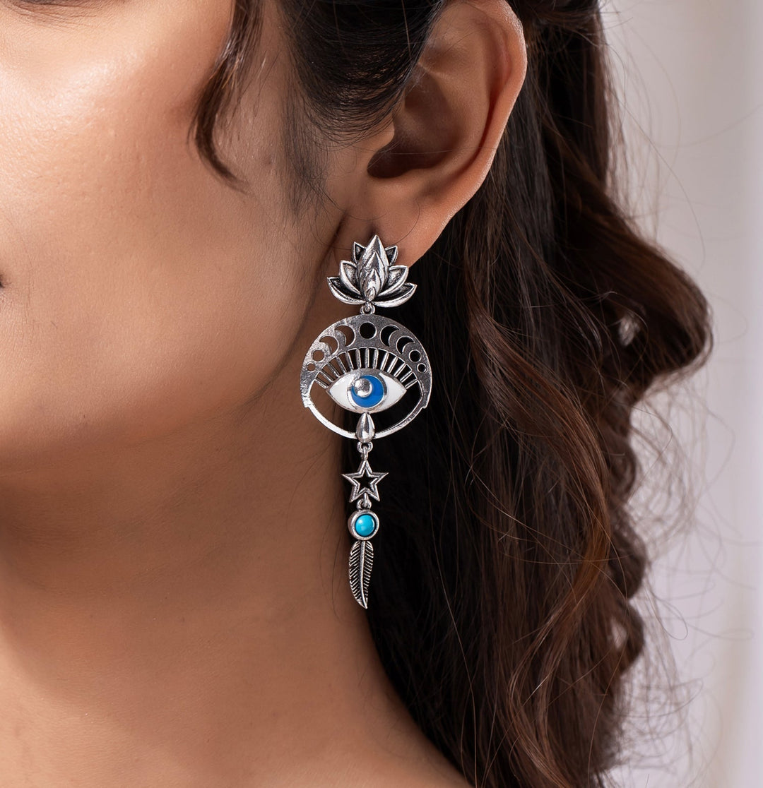 Boho Tribe Bohemian Phases oxidised Earrings For Women | SHOBITAM