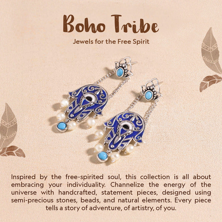 Boho Tribe Flora Oxidised Ring | SHOBITAM
