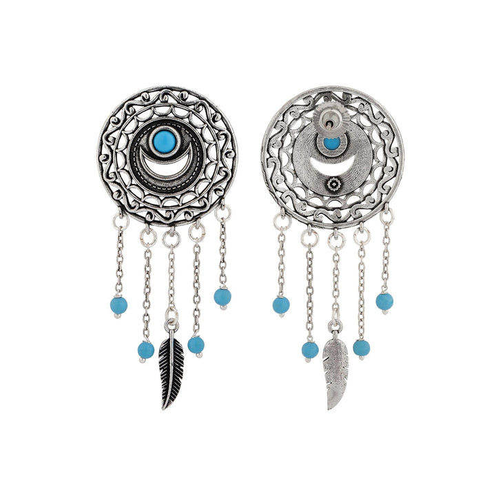 Boho Tribe Dreamcatcher’s Vision Oxidised Pendant Set | SHOBITAM