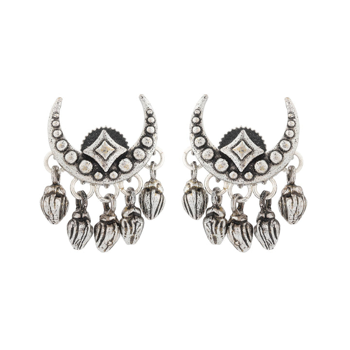 Boho Tribe Celestial Drop Oxidised Choker Necklace Set | SHOBITAM