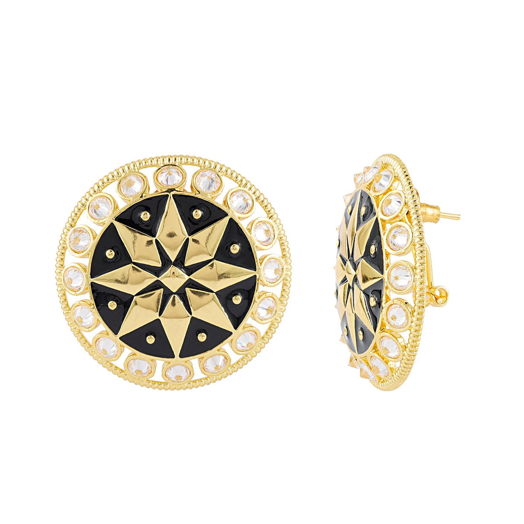 Gota Patti Sunehri Mandala Earrings | SHOBITAM