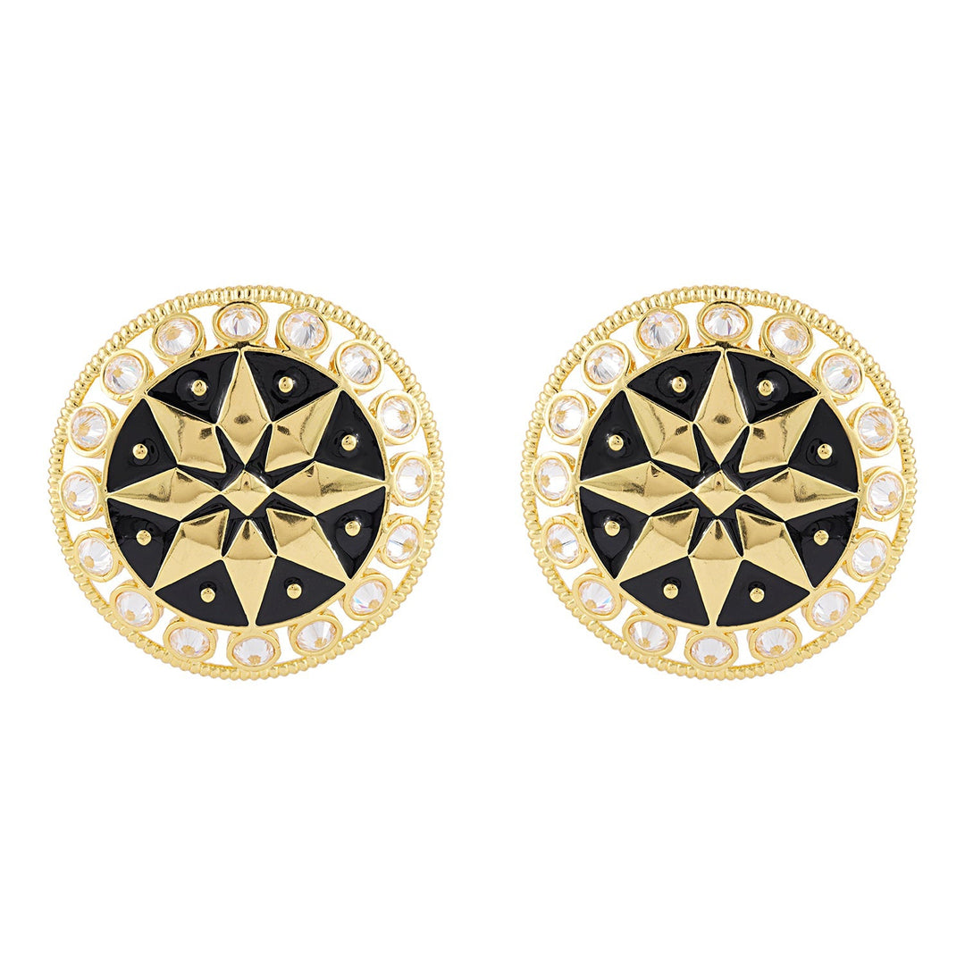 Gota Patti Sunehri Mandala Earrings | SHOBITAM