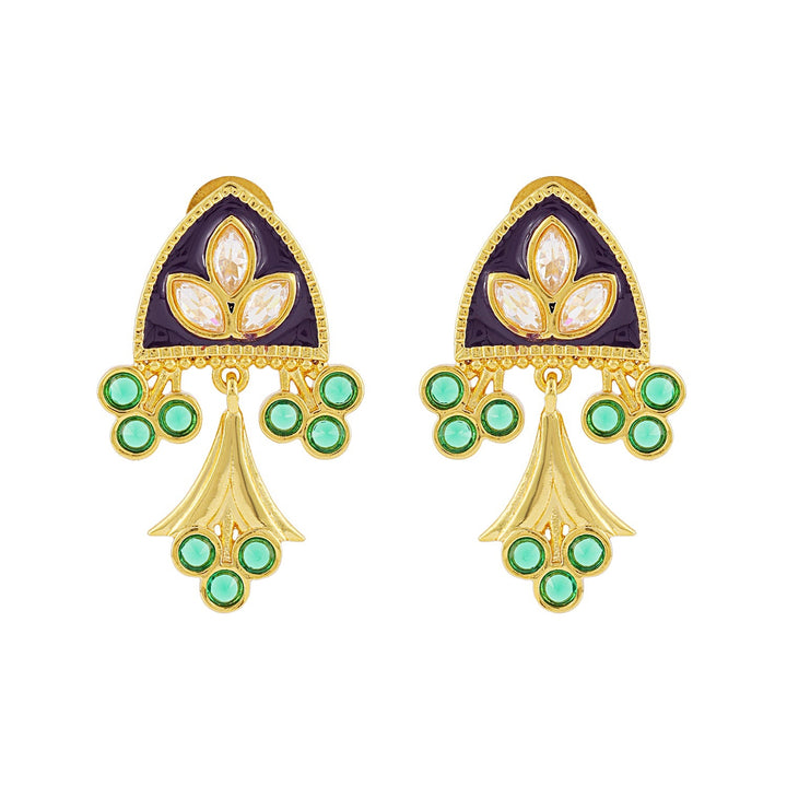 Gota Patti Jamuni Panna Haar Necklace Set | SHOBITAM