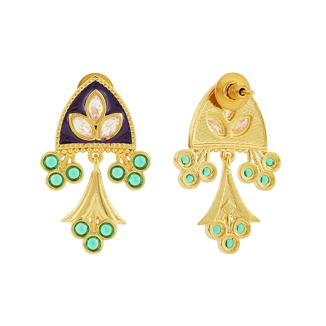 Gota Patti Jamuni Panna Haar Necklace Set | SHOBITAM