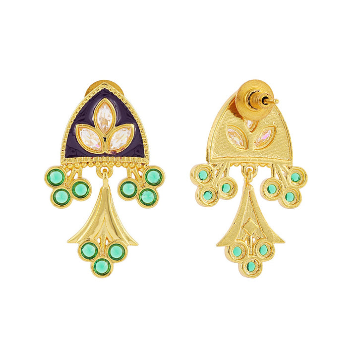Gota Patti Jamuni Panna Haar Necklace Set | SHOBITAM