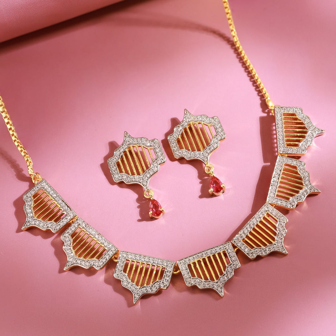 Shahi Dwar Gulbahar Necklace Set | SHOBITAM