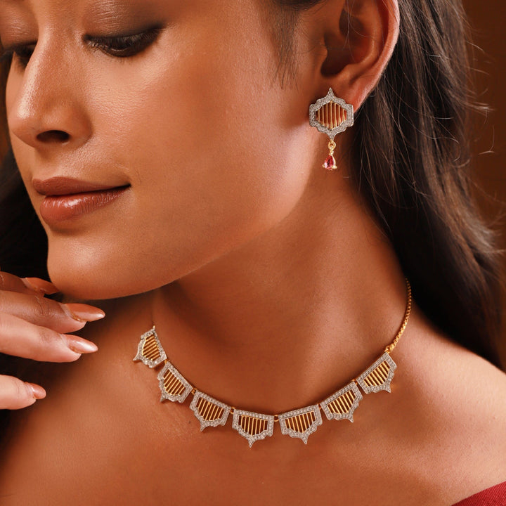 Shahi Dwar Gulbahar Necklace Set | SHOBITAM