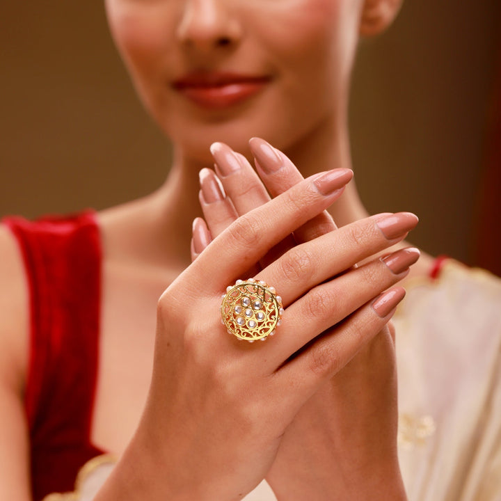 Queens of Rajasthan Mehraa Statement Ring | SHOBITAM