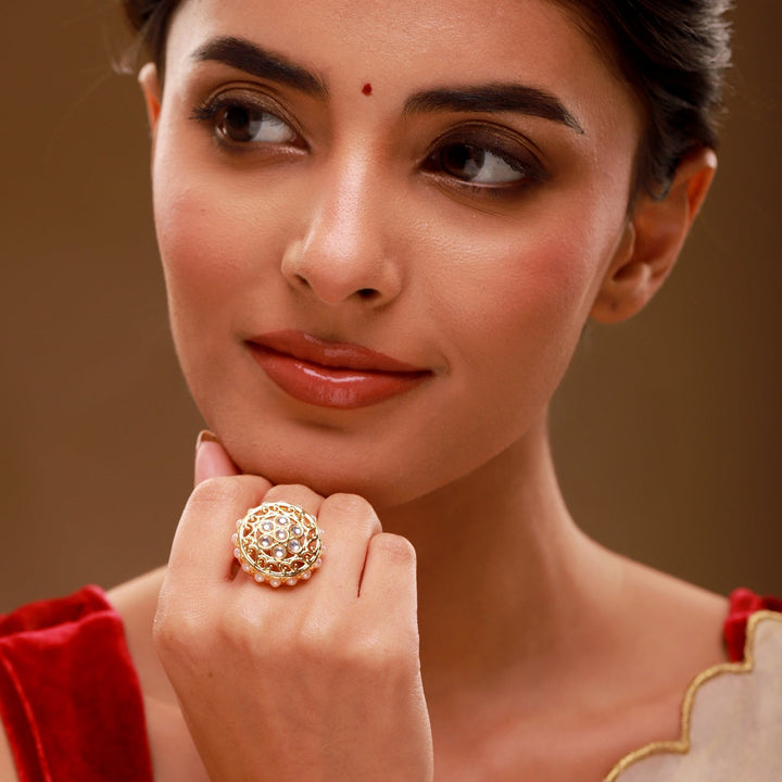 Queens of Rajasthan Mehraa Statement Ring | SHOBITAM