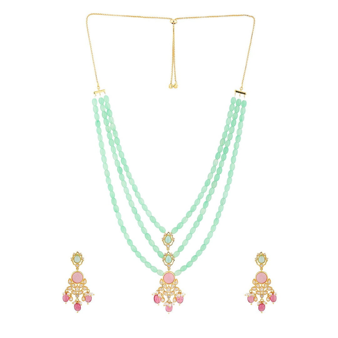 Queens of Rajasthan Siaara Two Layer Necklace Set Combo | SHOBITAM