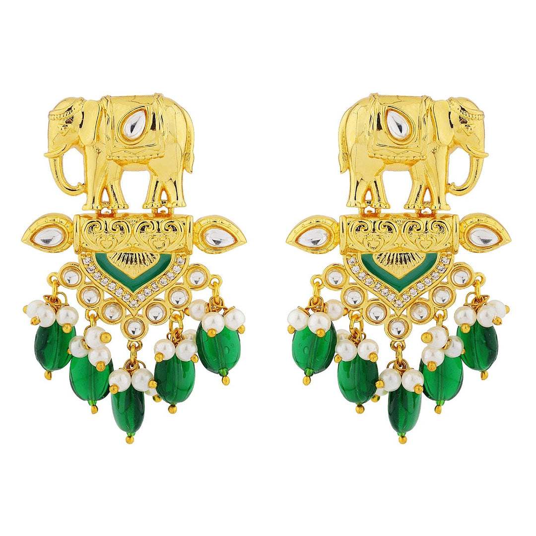 Queens of Rajasthan Gajvira Choker Necklace Set | SHOBITAM