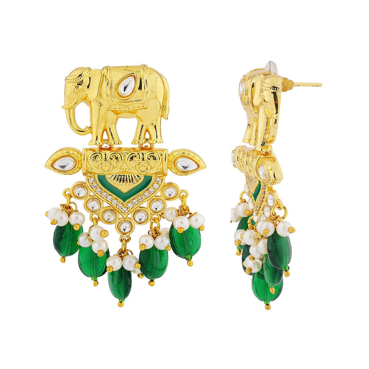 Queens of Rajasthan Gajvira Choker Necklace Set | SHOBITAM
