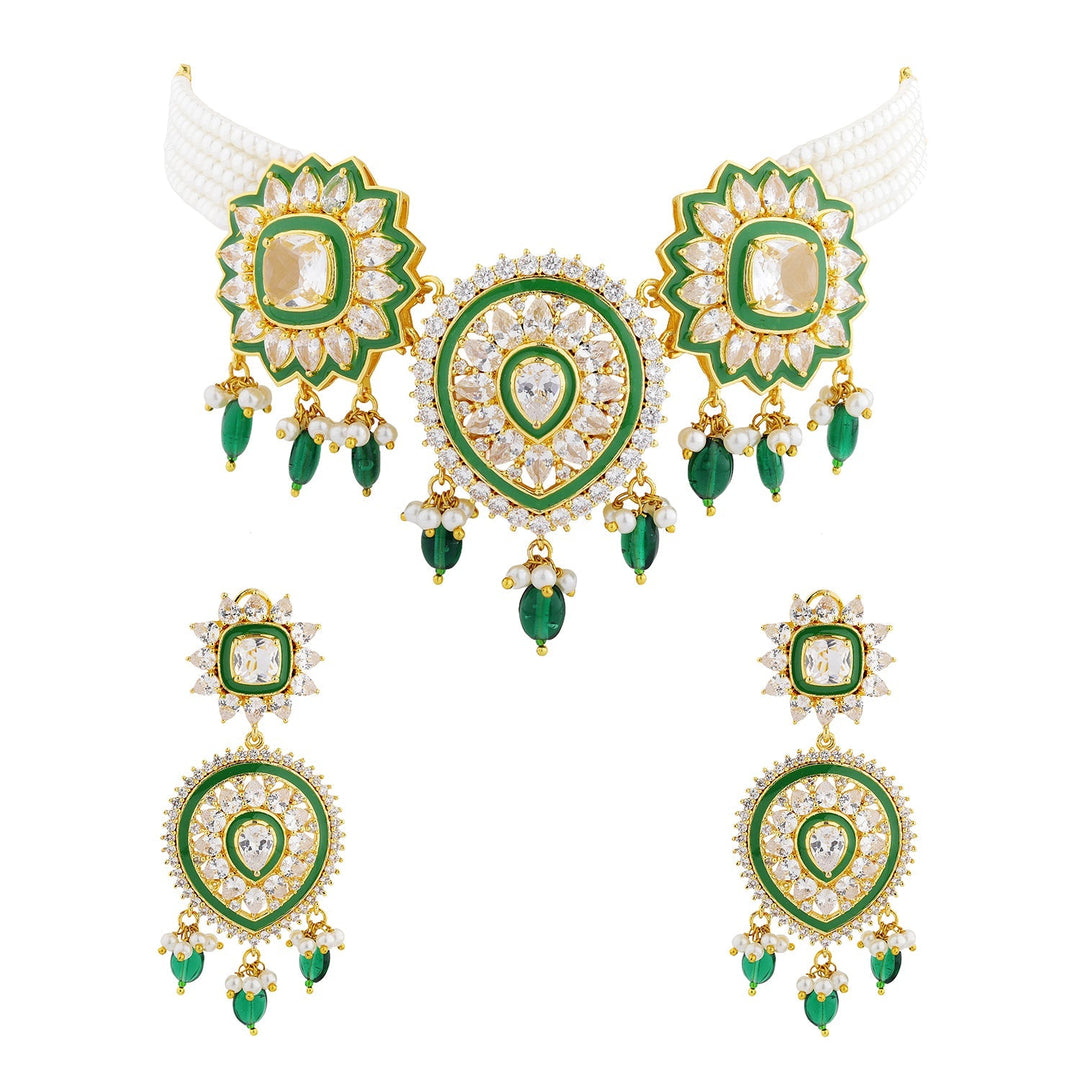 Queens of Rajasthan Ameerin Collar Necklace Set | SHOBITAM