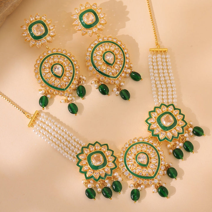 Queens of Rajasthan Ameerin Collar Necklace Set | SHOBITAM