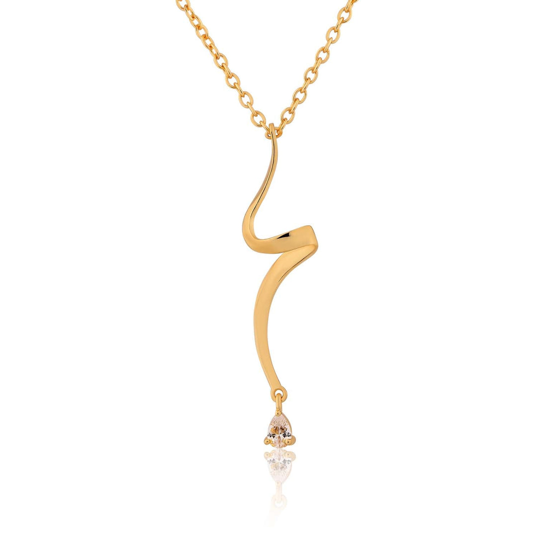Flow Tide Stream Pendant Short Necklace | SHOBITAM