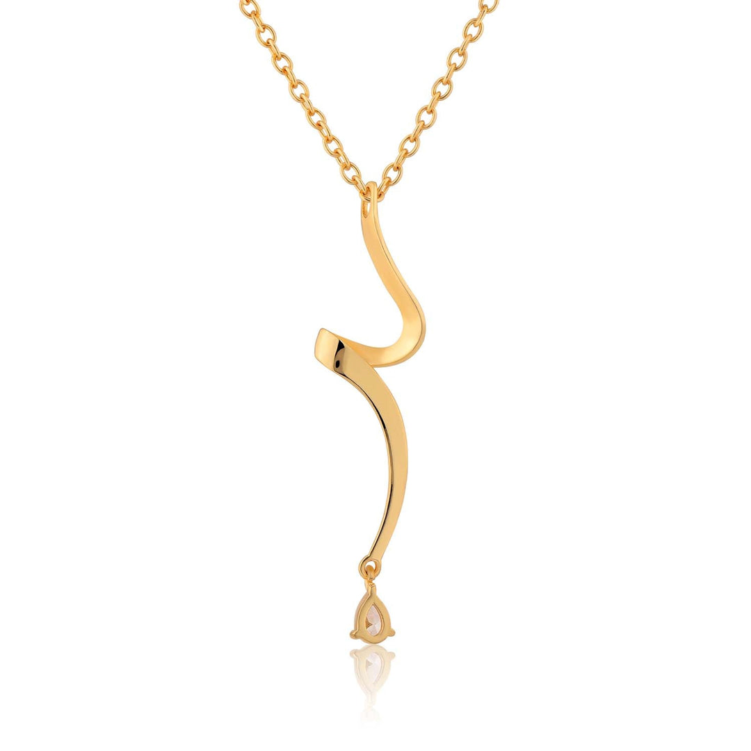 Flow Tide Stream Pendant Short Necklace | SHOBITAM