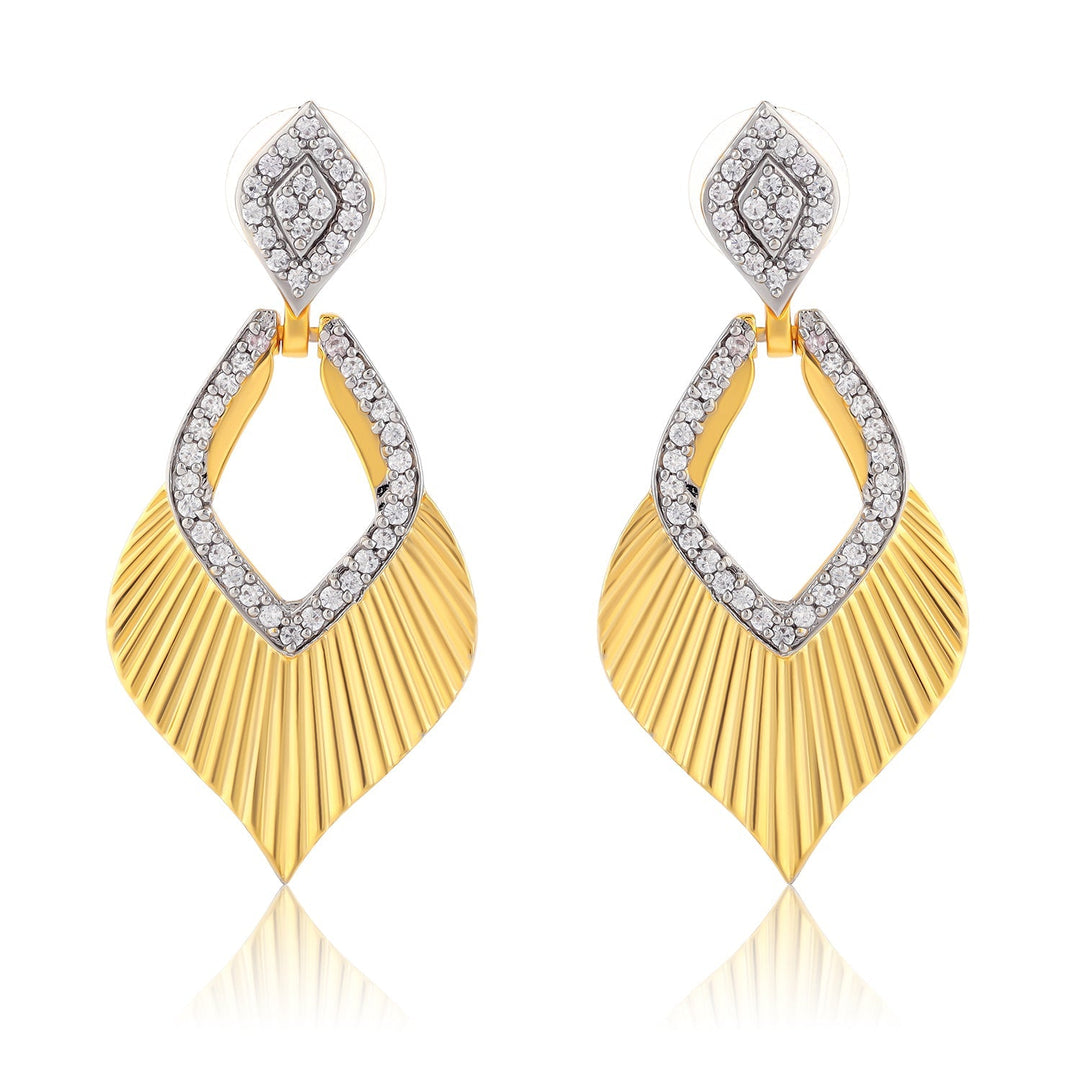 Threads of Royalty Rajvanshi Azure Cz Dangler Earrings | SHOBITAM