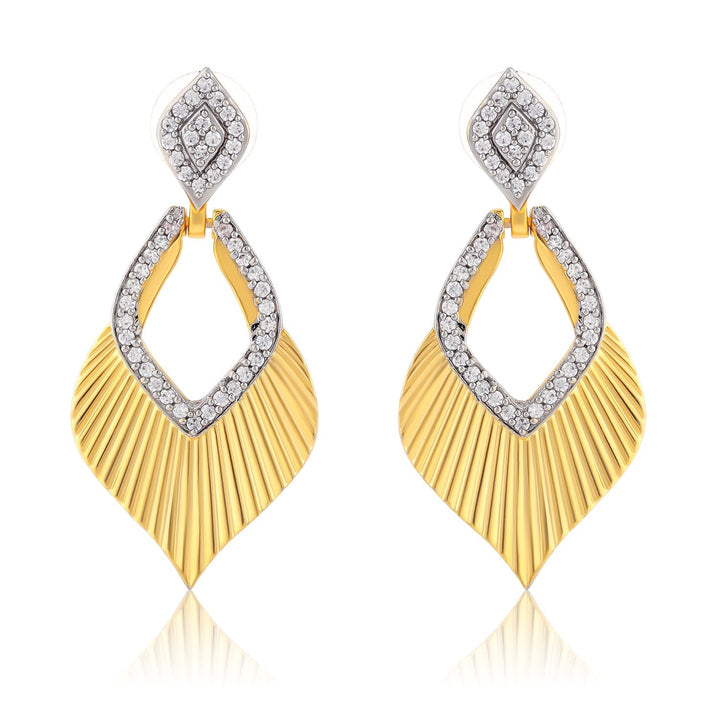 Threads of Royalty Rajvanshi Azure Cz Dangler Earrings | SHOBITAM