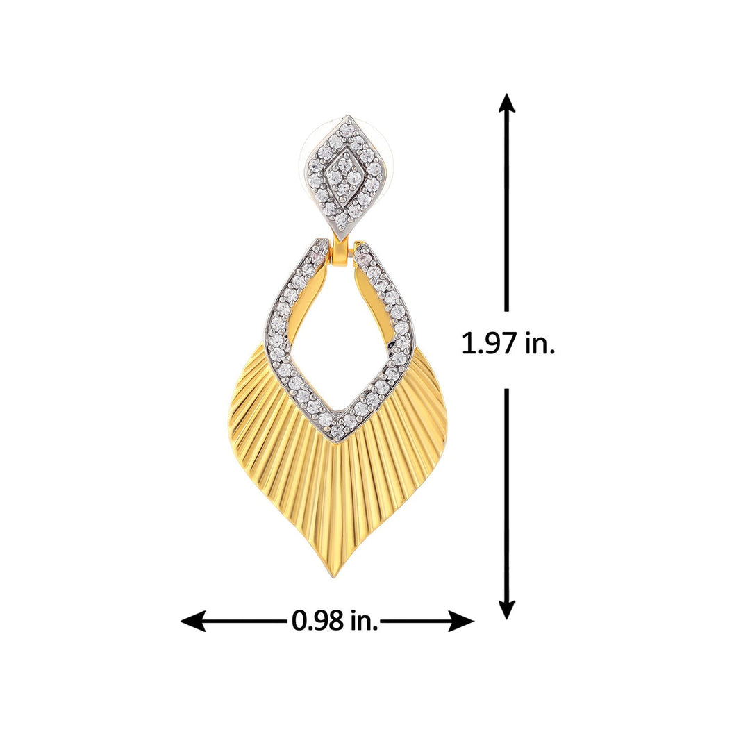 Threads of Royalty Rajvanshi Azure Cz Dangler Earrings | SHOBITAM
