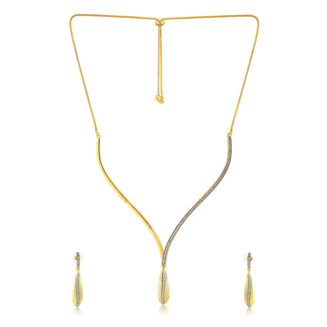 Threads of Royalty Rajtara Grace CZ Necklace Set | SHOBITAM