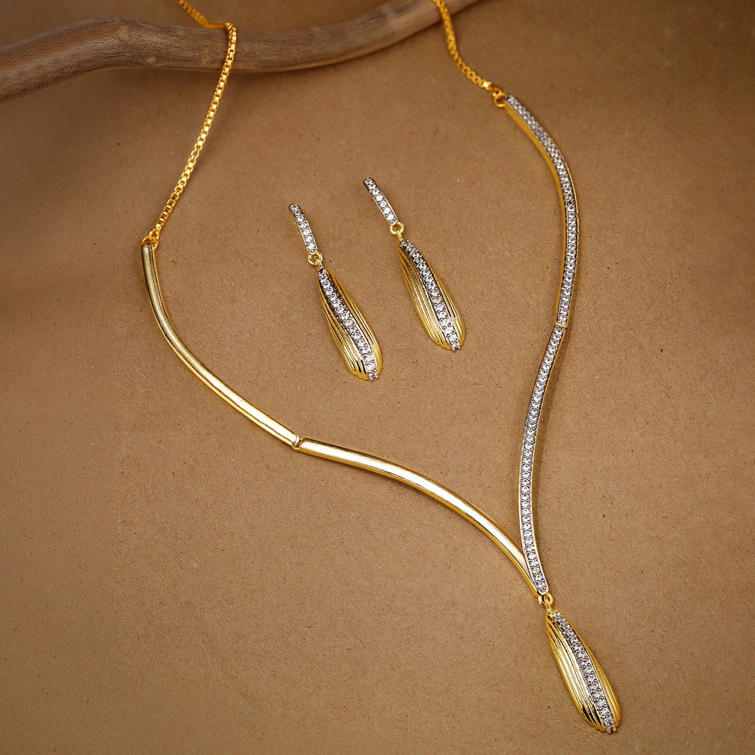 Threads of Royalty Rajtara Grace CZ Necklace Set | SHOBITAM