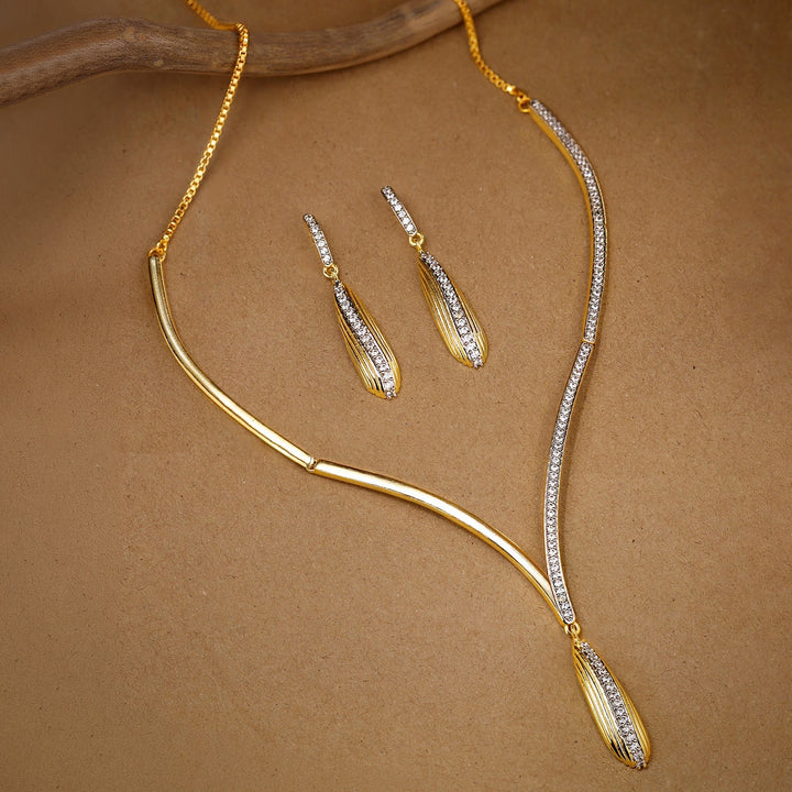 Threads of Royalty Rajtara Grace CZ Necklace Set | SHOBITAM