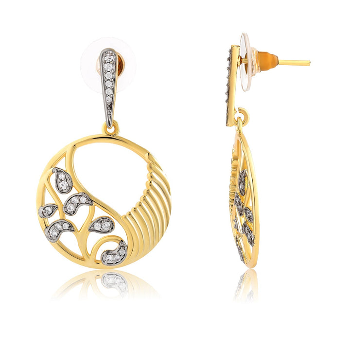 Threads of Royalty Rajvalli Cz Dangler Earrings | SHOBITAM