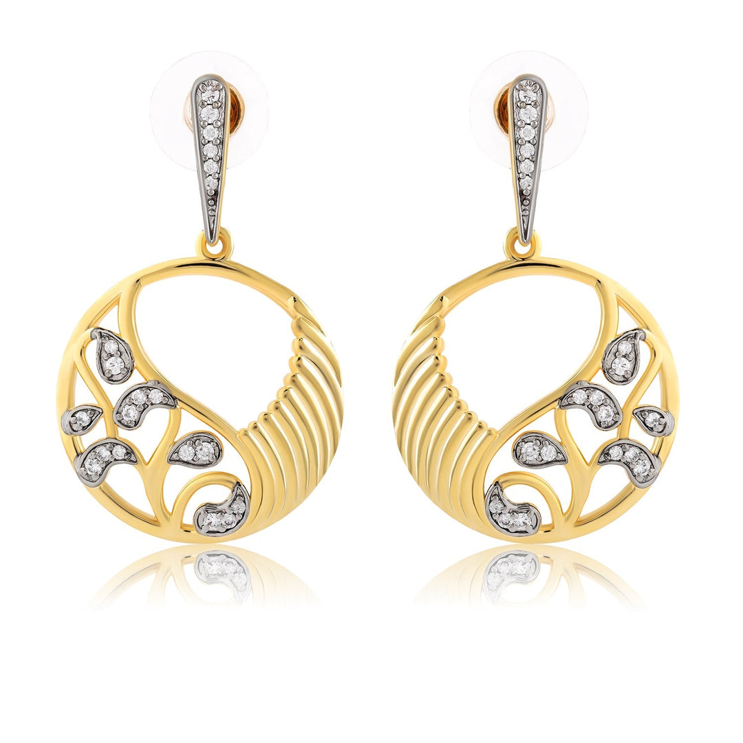 Threads of Royalty Rajvalli Cz Dangler Earrings | SHOBITAM