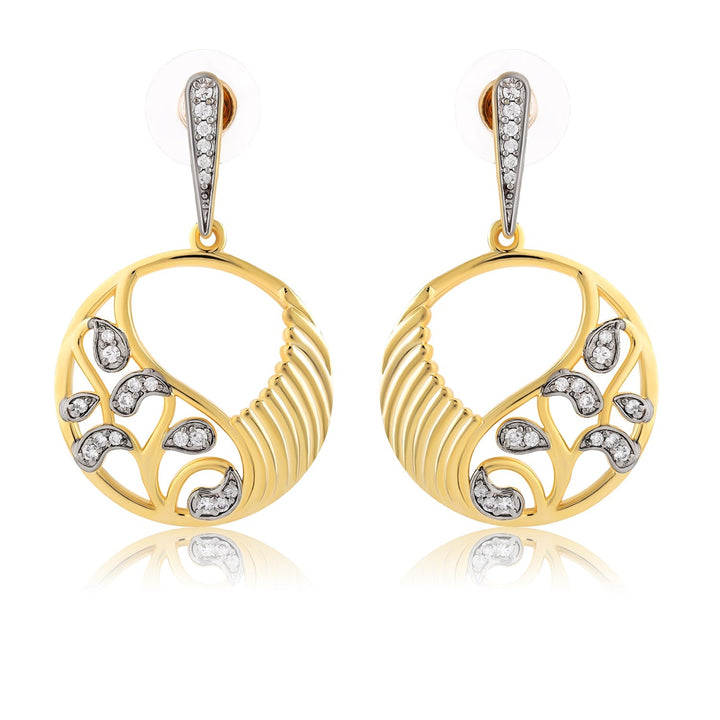 Threads of Royalty Rajvalli Cz Dangler Earrings | SHOBITAM
