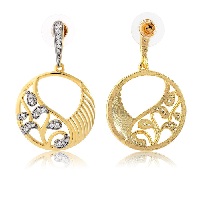 Threads of Royalty Rajvalli Cz Dangler Earrings | SHOBITAM