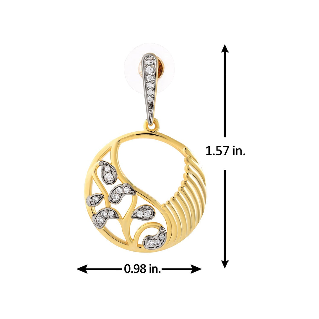 Threads of Royalty Rajvalli Cz Dangler Earrings | SHOBITAM