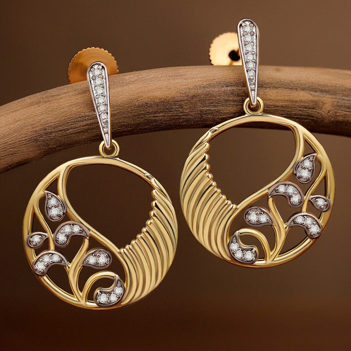 Threads of Royalty Rajvalli Cz Dangler Earrings | SHOBITAM