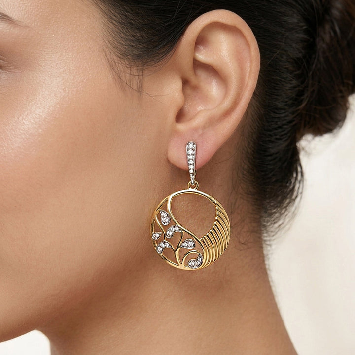 Threads of Royalty Rajvalli Cz Dangler Earrings | SHOBITAM