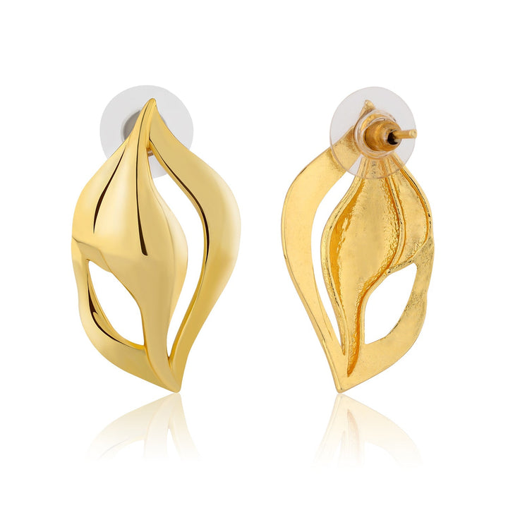Flow Tide Wave Curves Stud Earrings | SHOBITAM