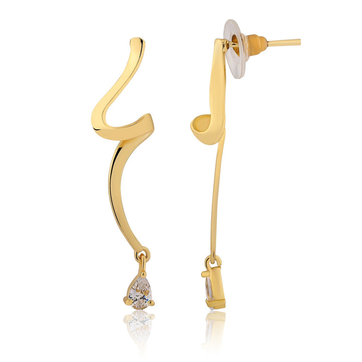 Flow Tide Spiral Stream Drop Earrings | SHOBITAM