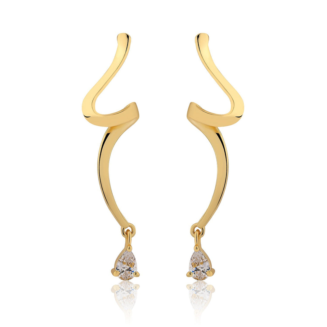 Flow Tide Spiral Stream Drop Earrings | SHOBITAM