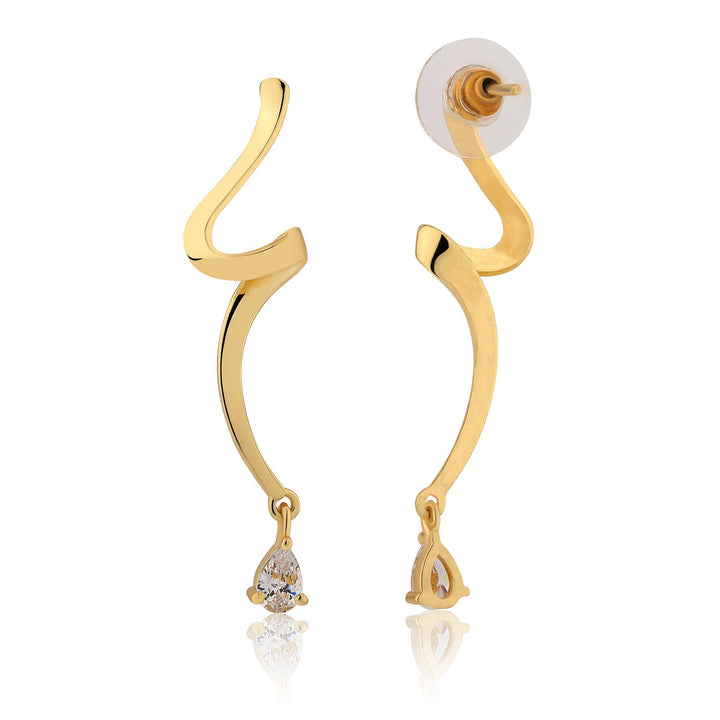 Flow Tide Spiral Stream Drop Earrings | SHOBITAM
