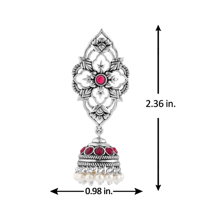 Phulwari Kamalmitra Oxidised Jhumka Earrings | SHOBITAM