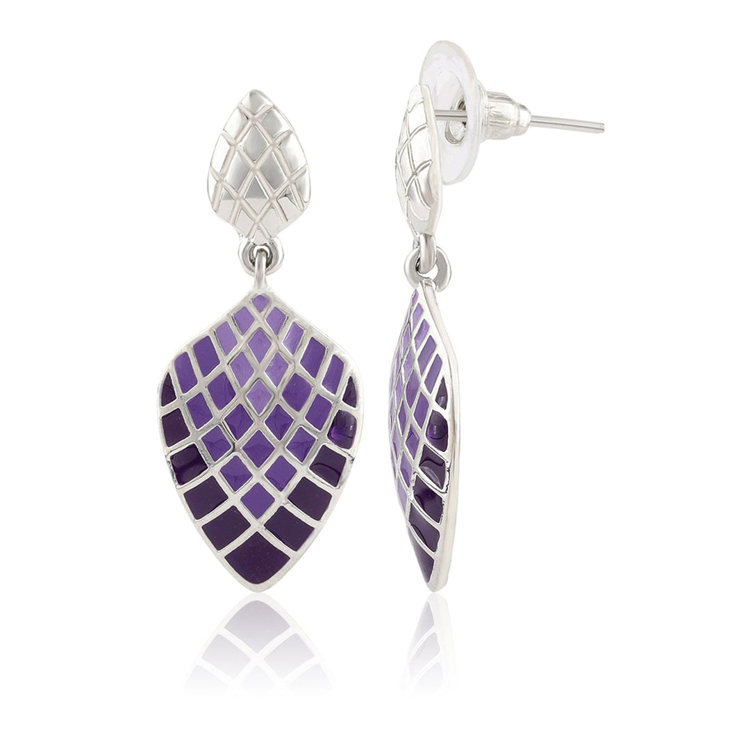 Fractals In Nature Pixel Symmetry Dangle Earrings | SHOBITAM