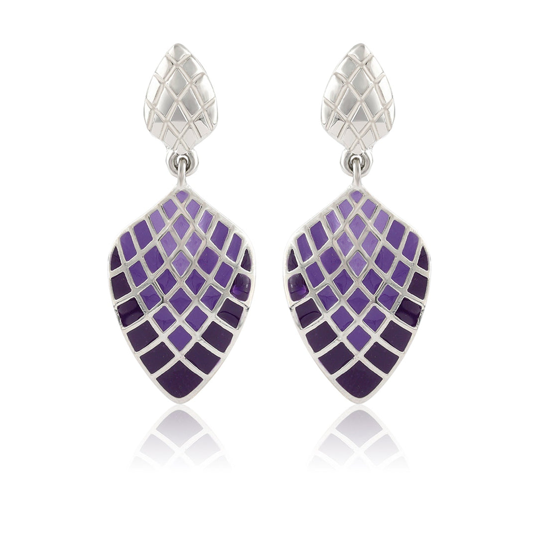 Fractals In Nature Pixel Symmetry Dangle Earrings | SHOBITAM