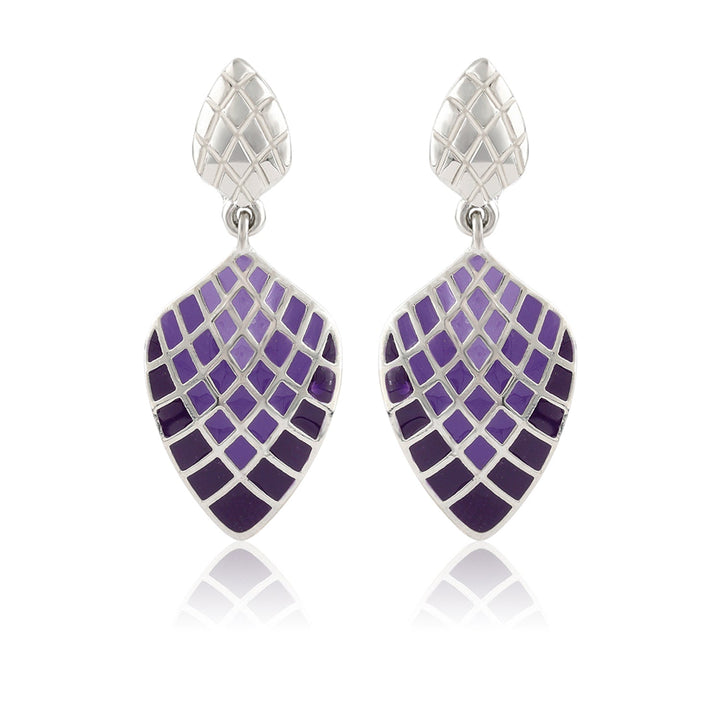 Fractals In Nature Pixel Symmetry Dangle Earrings | SHOBITAM