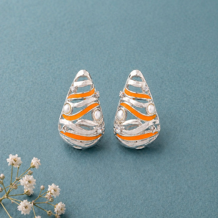 Fractals In Nature Aqua Recura Earrings | SHOBITAM