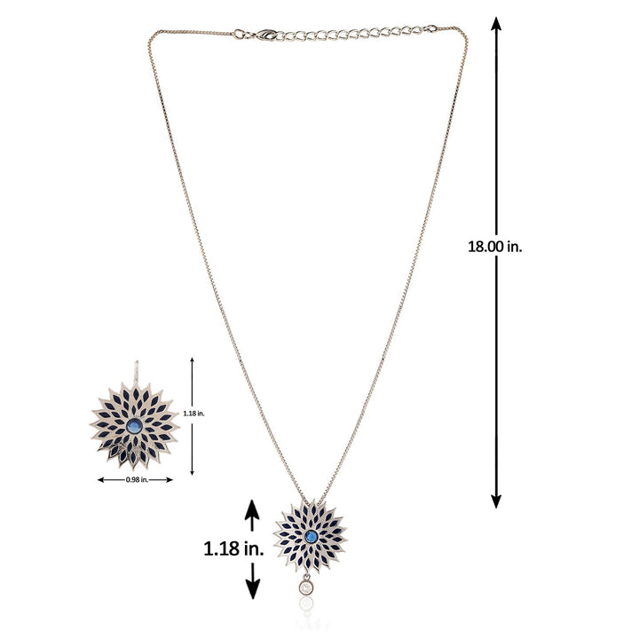 Fractals In Nature Quantum Bloom Pendant Set | SHOBITAM